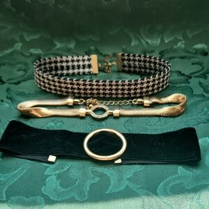Elegant Black and Gold Women's Choker Set